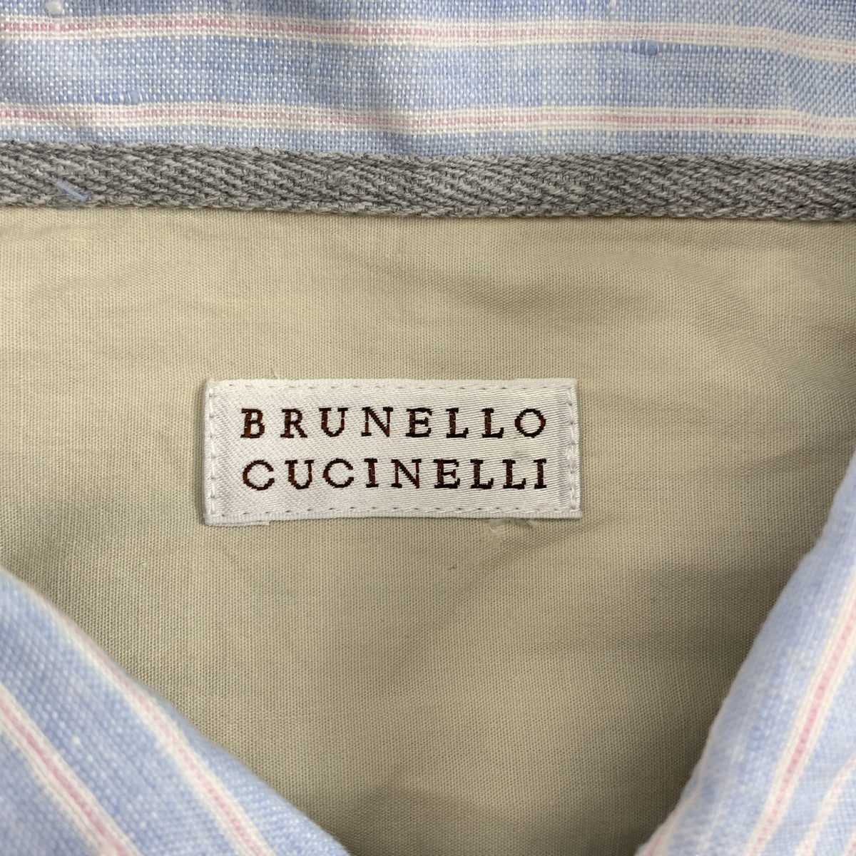 BRUNELLO CUCINELLI / ブルネロクチネリ | コットン ストライプ ボタンダウンシャツ |