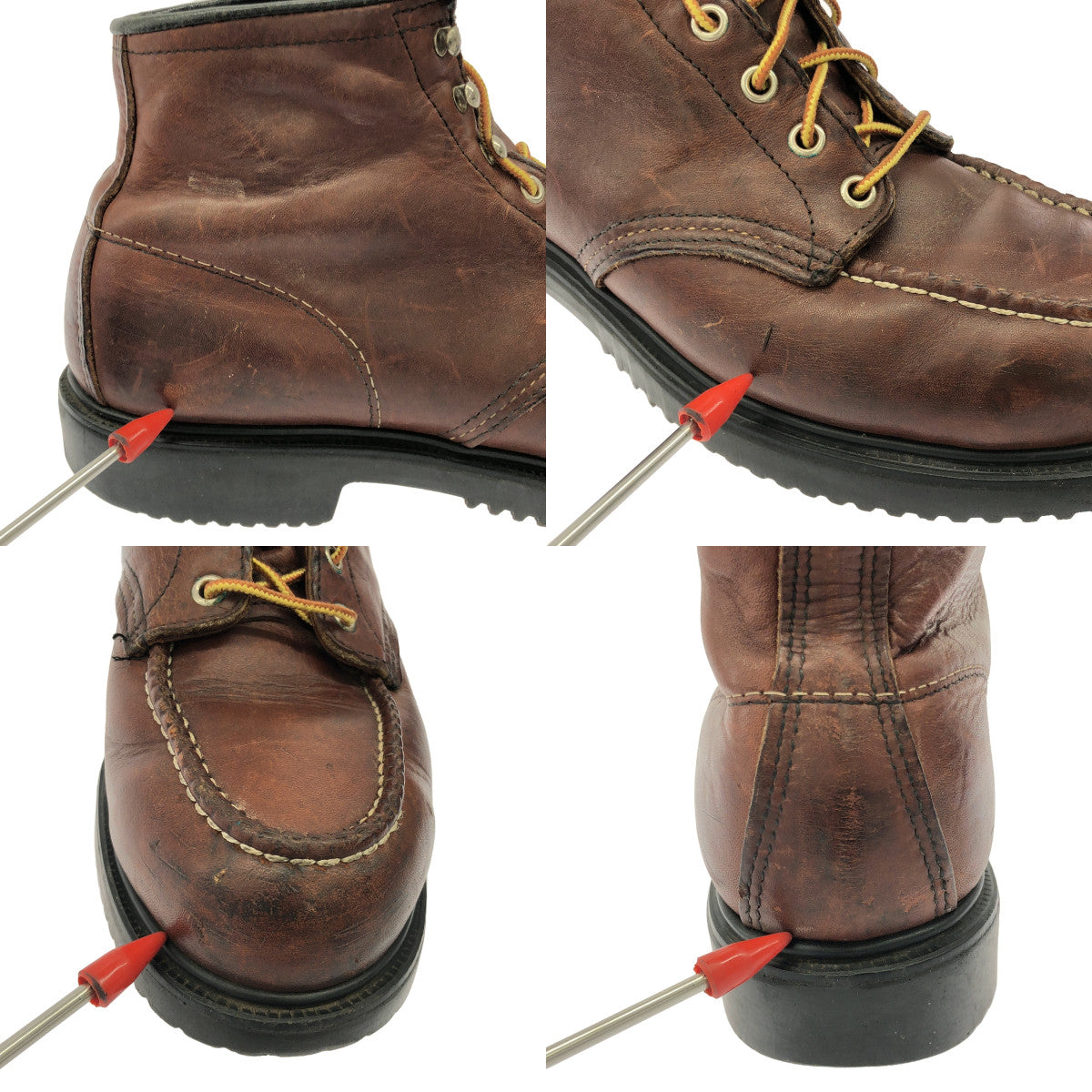 RED WING / 레드 윙 | 90s 빈티지 아이리쉬 세터 6 인치 부츠 모크 투 프린트 깃털 태그 | 10 B | 오로라 세트 |