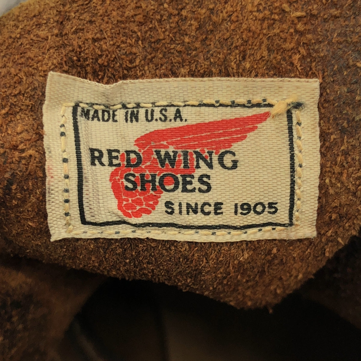 RED WING / 레드 윙 | 90s 빈티지 아이리쉬 세터 6 인치 부츠 모크 투 프린트 깃털 태그 | 10 B | 오로라 세트 |