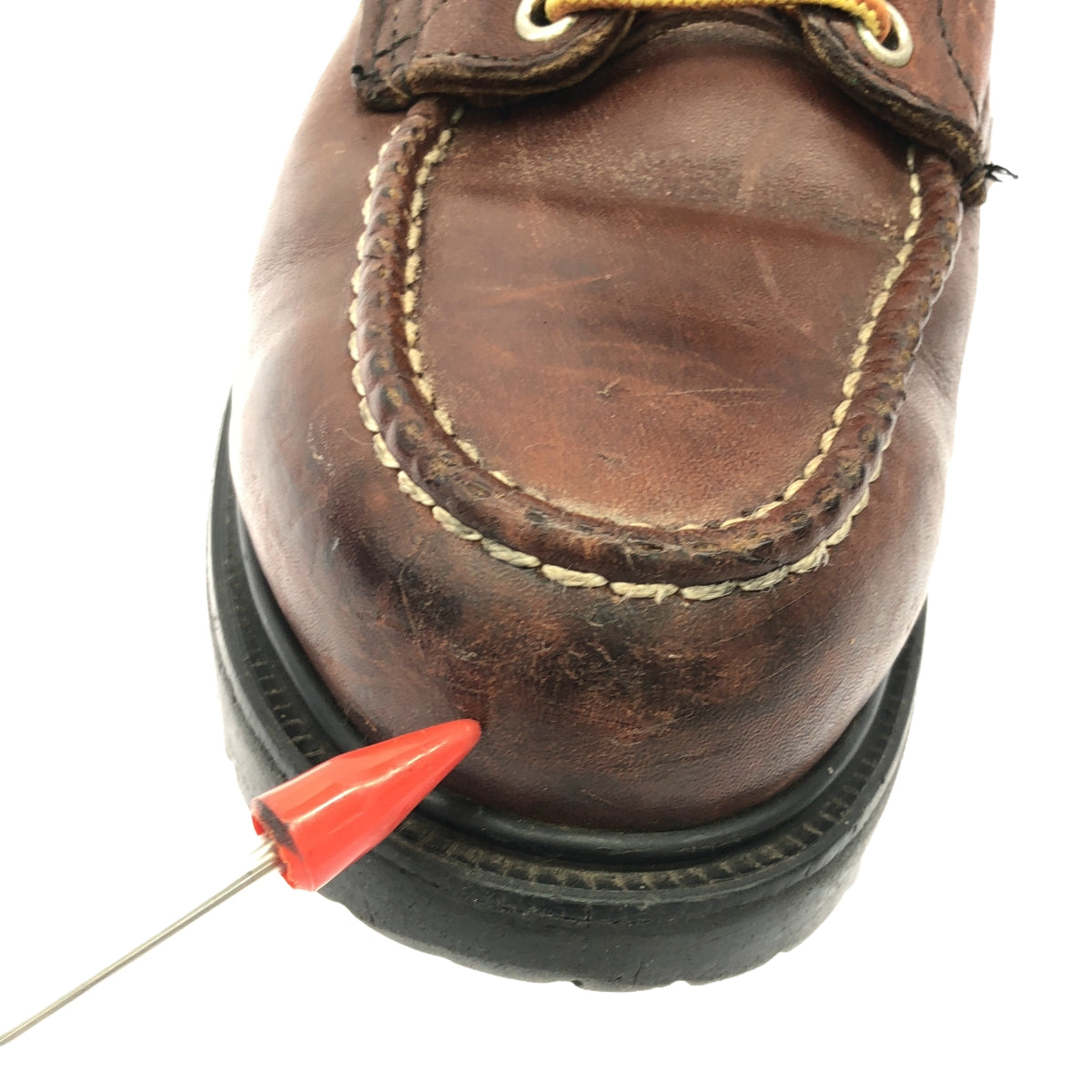 RED WING / 레드 윙 | 90s 빈티지 아이리쉬 세터 6 인치 부츠 모크 투 프린트 깃털 태그 | 10 B | 오로라 세트 |