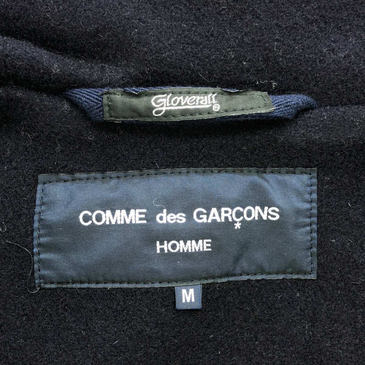 【美品】  COMME des GARCONS HOMME / コムデギャルソンオム | 2015AW | ×Gloverall ウール ナイロン混 ダッフルコート | M | ネイビー | メンズ