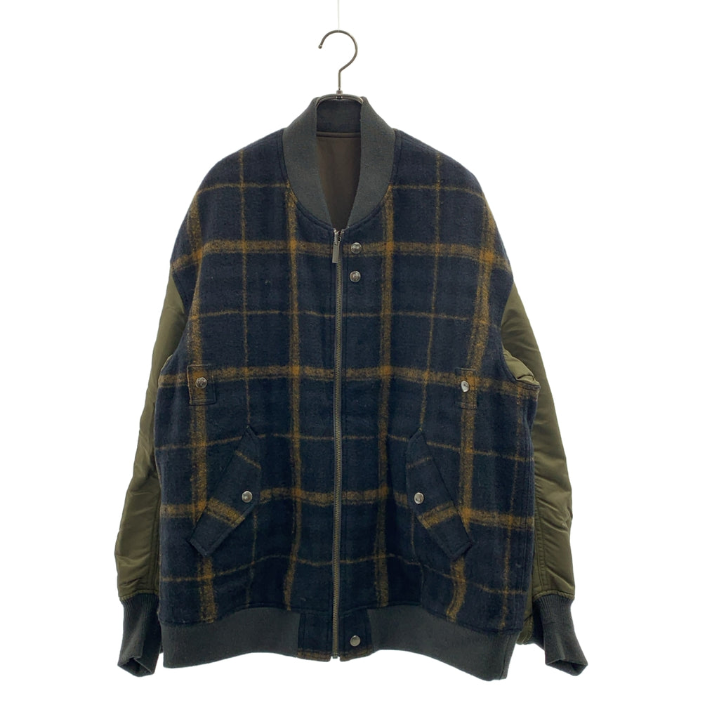 WELLDER / ウェルダー | Combination Bomber Jacket 異素材 チェック ボンバージャケット | 4 | メンズ