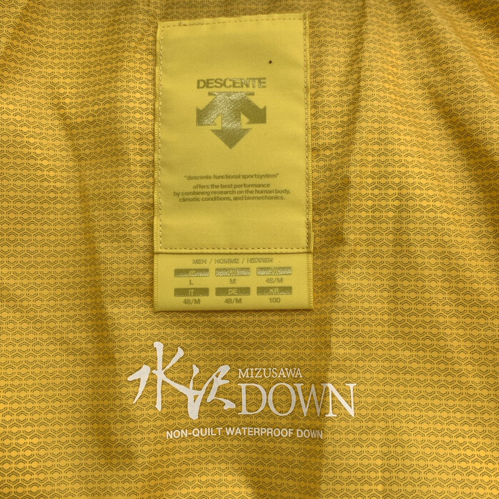 【미품】 DESCENTE ALLTERRAIN / 데산토 오르테 라인 | × Bshop 비숍 별주 ANCHOR 앵커 미즈사와 다운 재킷 | L | 옐로우 | 남성