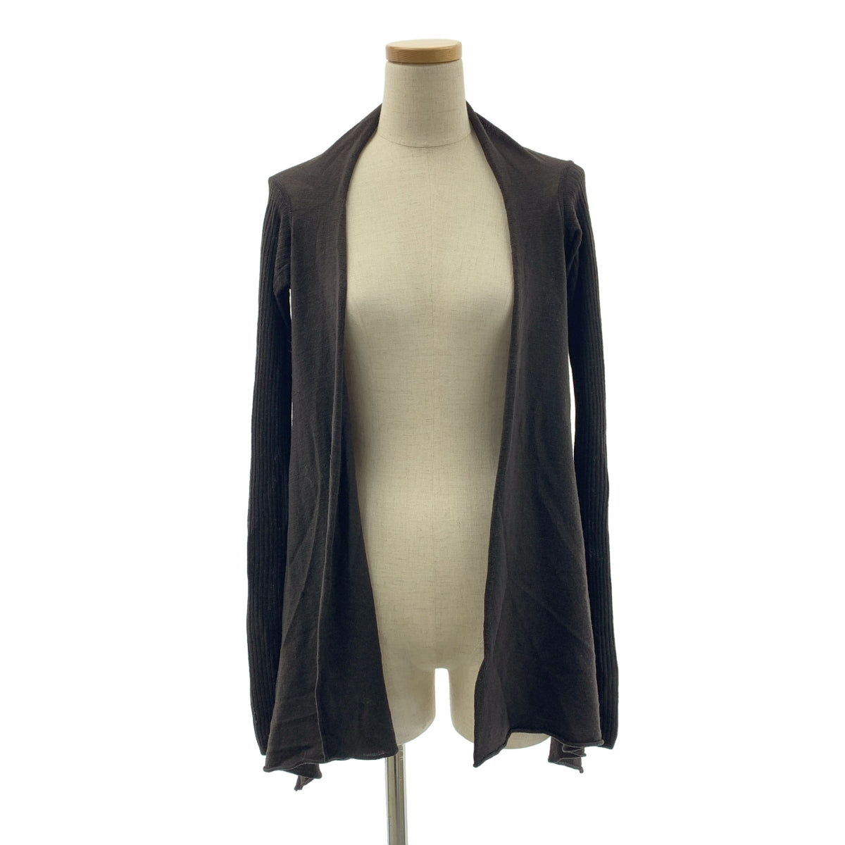 Rick Owens / リックオウエンス | 2005AW | ウール 変形 ボタンレス リブスリーブ ニット カーディガン | 34 | レディース