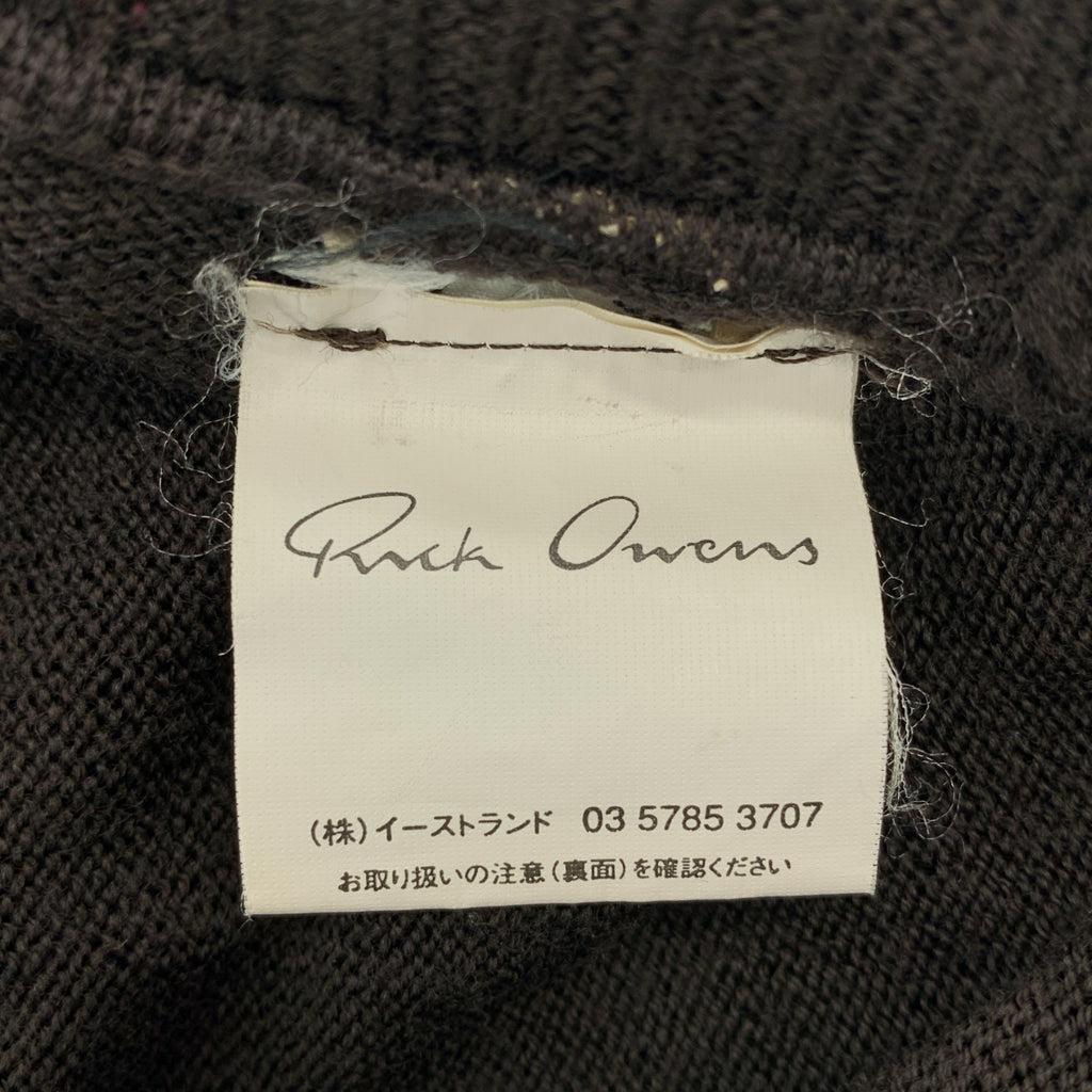 Rick Owens / 릭 오웬스 | 2005AW | 울 변형 버튼리스 리브 슬리브 니트 카디건 | 34 | 여성