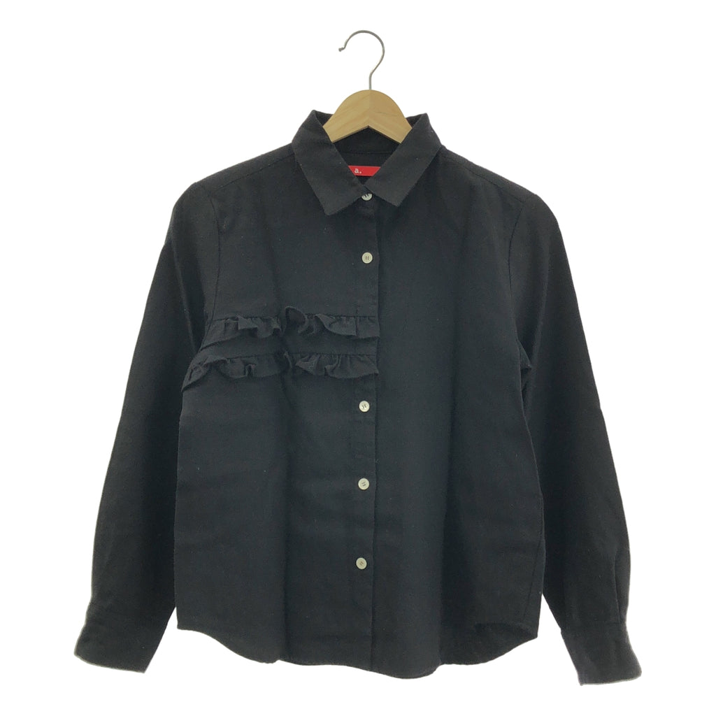 a. / 에이닷 | 울 프릴 전환 셔츠 블라우스 | S | 여성