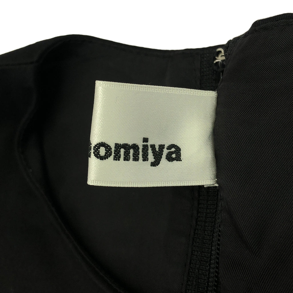 noir kei ninomiya / ノワールケイニノミヤ | 2016AW | レザー テープリボン アシンメトリー ワンピース | S | ブラック | レディース