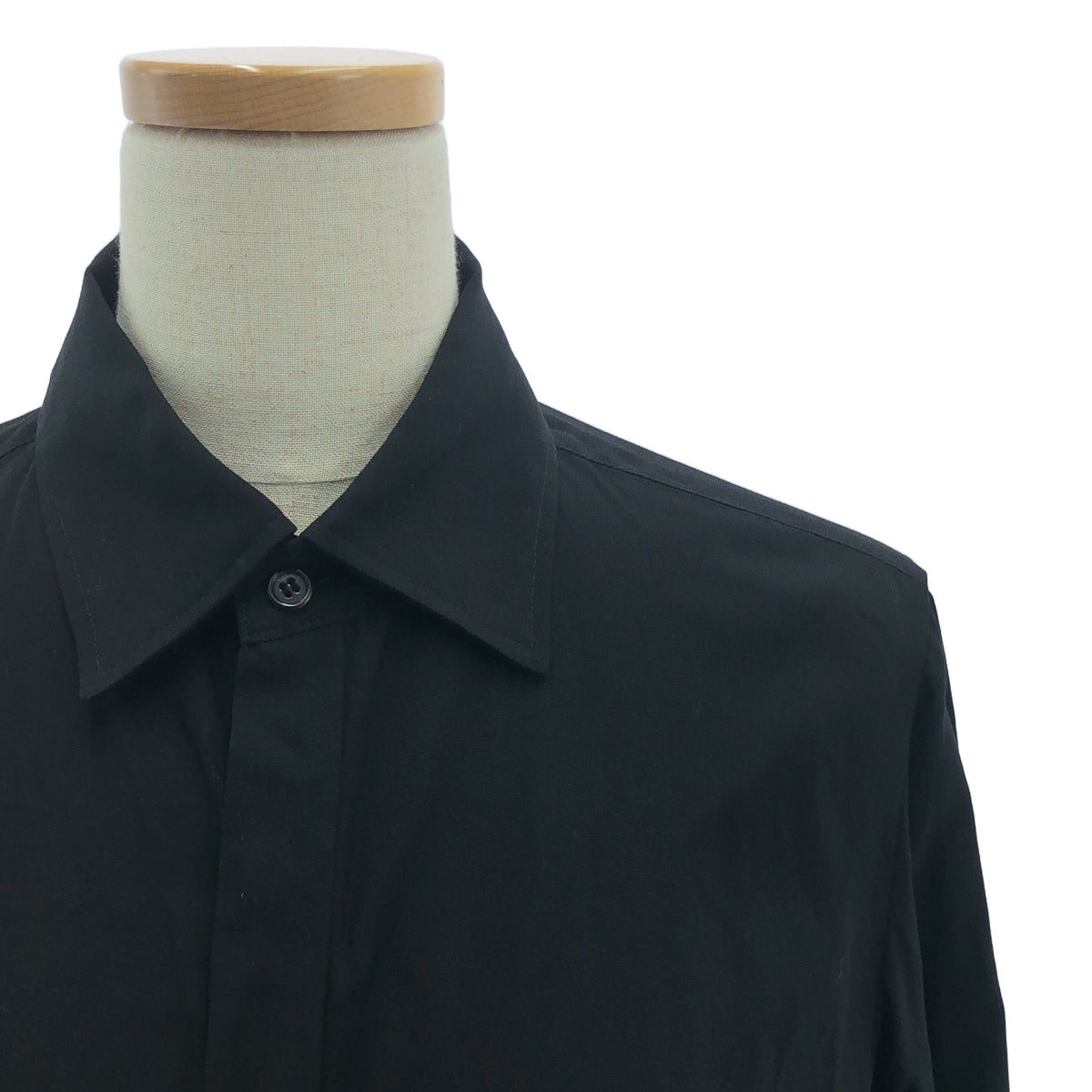 【美品】  TAKESHI KOSAKA by Y's Pink Label / タケシコウサカバイワイズピンクレーベル | 2014SS | テンセル レイヤード スリット ロングシャツ ブラウス | 2 | ブラック | レディース
