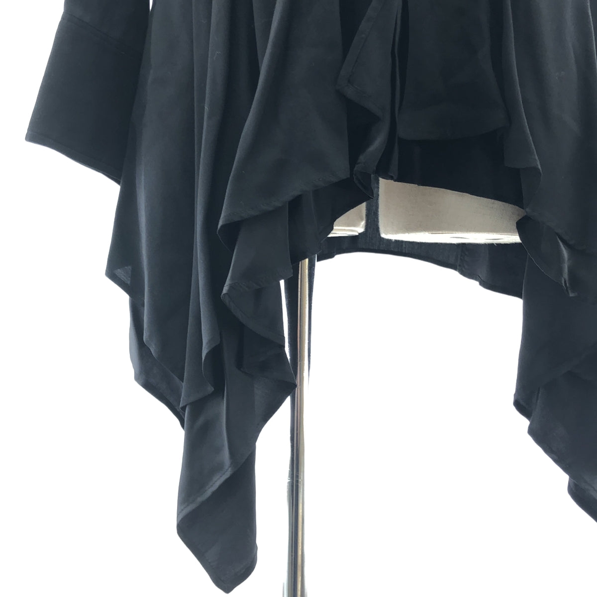 【美品】  TAKESHI KOSAKA by Y's Pink Label / タケシコウサカバイワイズピンクレーベル | 2014SS | テンセル レイヤード スリット ロングシャツ ブラウス | 2 | ブラック | レディース