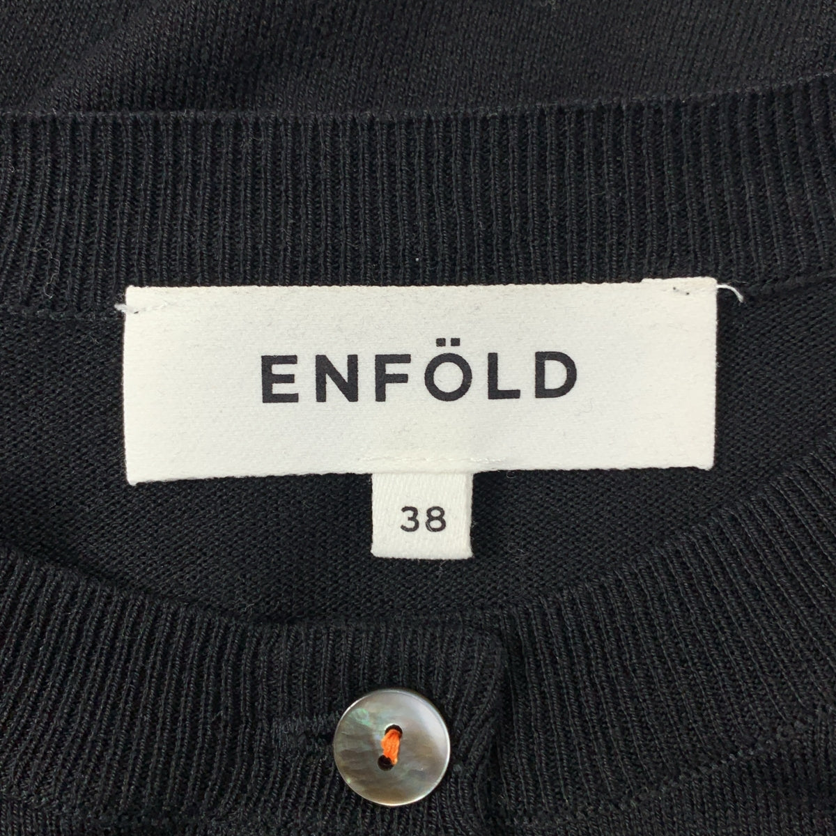 ENFOLD | 絲棉混紡前片圓領針織開襟衫 | 38 碼 |