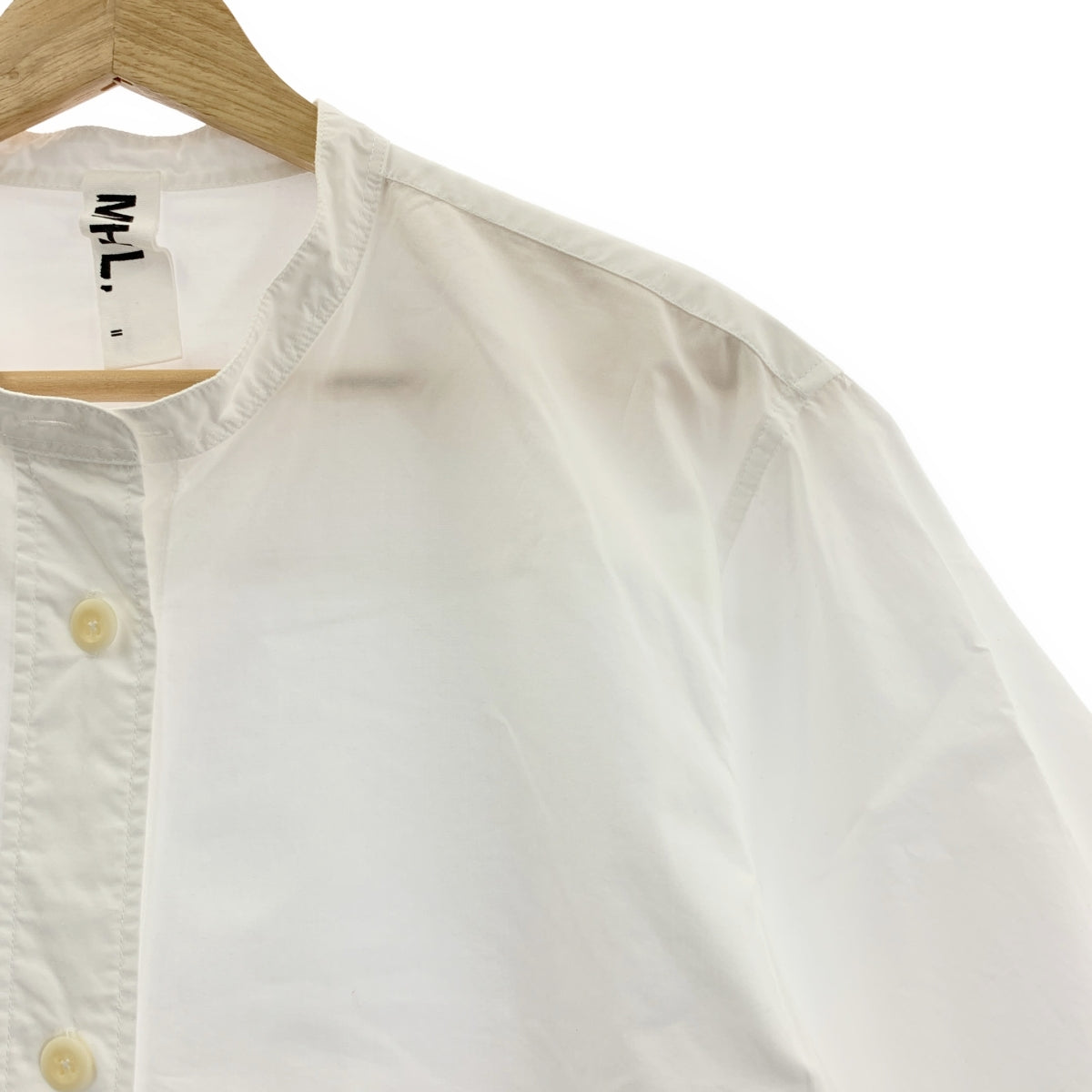 MHL. / 엠에이치엘 마가렛 하웰 | COTTON RAMIE POPLIN 코튼 밴드 컬러 셔츠 | 2 |