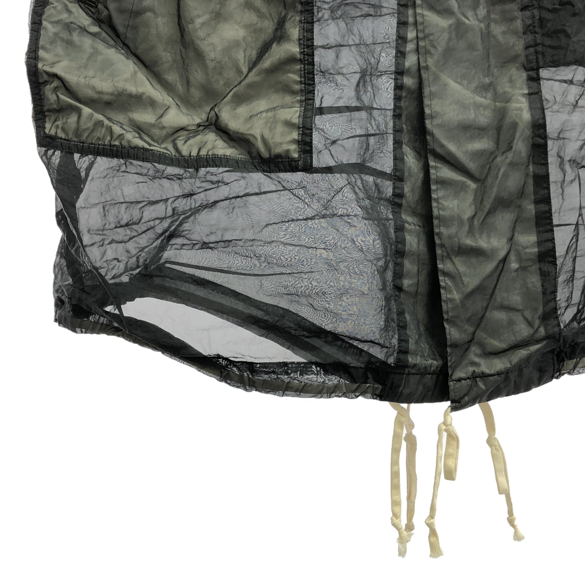 BLACK COMME des GARCONS / ブラックコムデギャルソン | 2020AW | シースルー マウンテンパーカー コート | M | ブラック | レディース