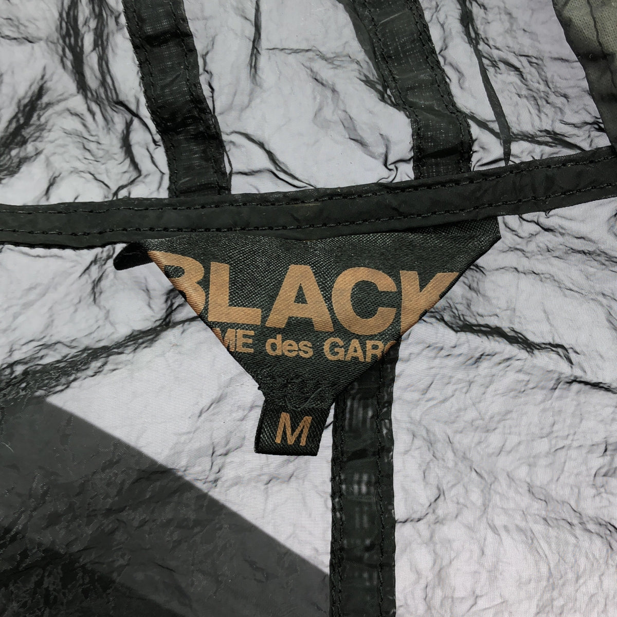 BLACK COMME des GARCONS / ブラックコムデギャルソン | 2020AW | シースルー マウンテンパーカー コート | M | ブラック | レディース