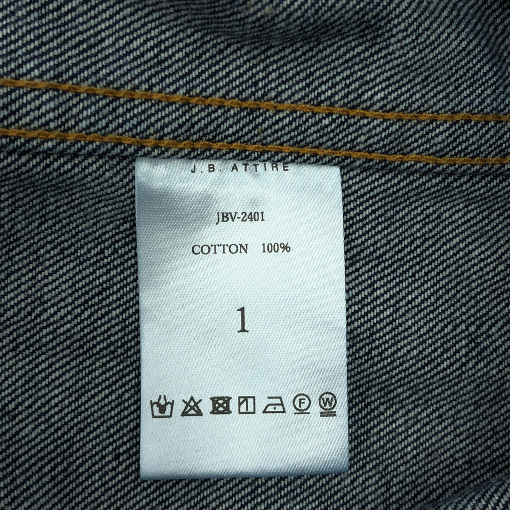 【美品】  J.B. ATTIRE / ジェービーアタイア | Paris jean jacket / オーバー デニム ジャケット | 1 | インディゴ | レディース