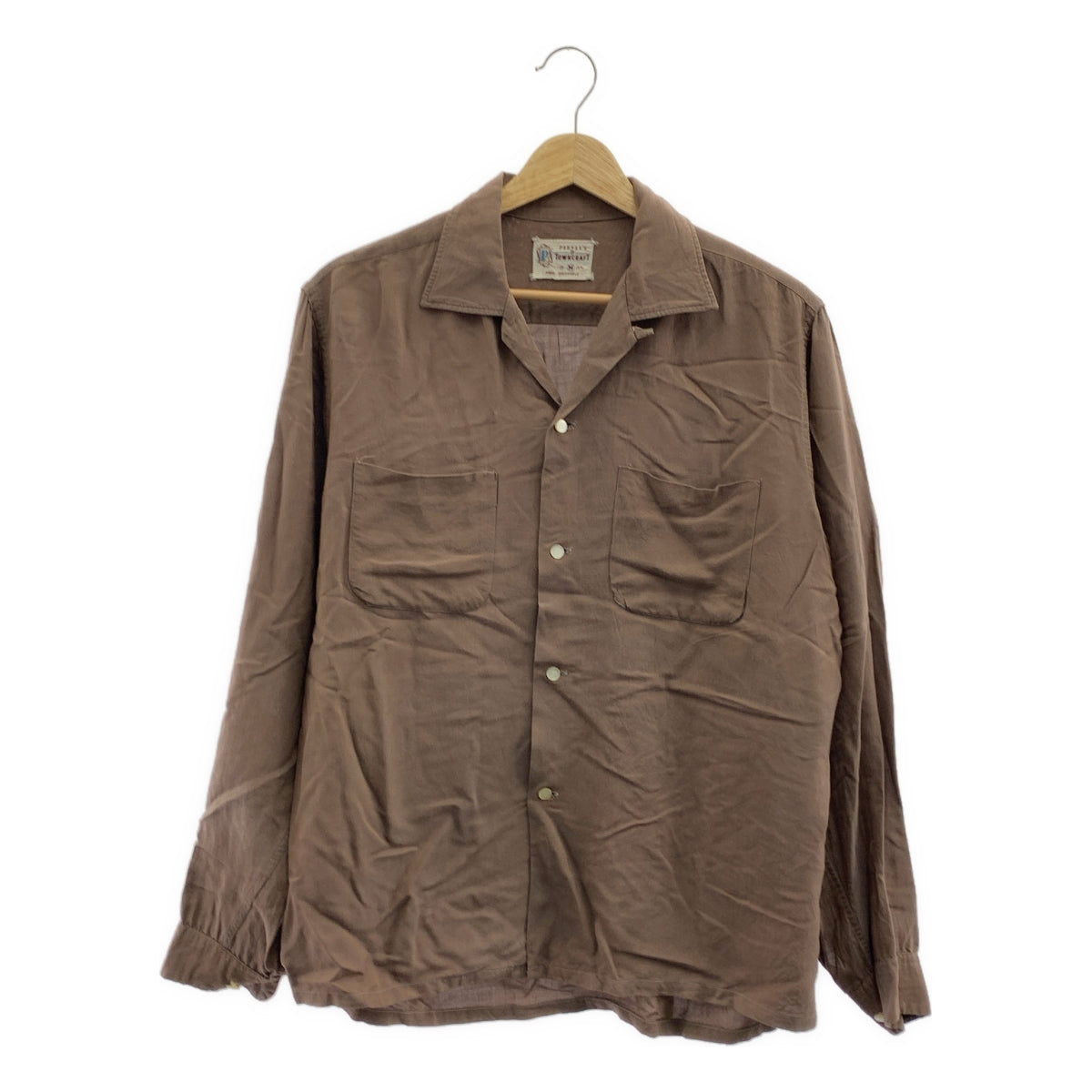 TOWN CRAFT / タウンクラフト | 1950s ヴィンテージ オープンカラーシャツ | M | メンズ