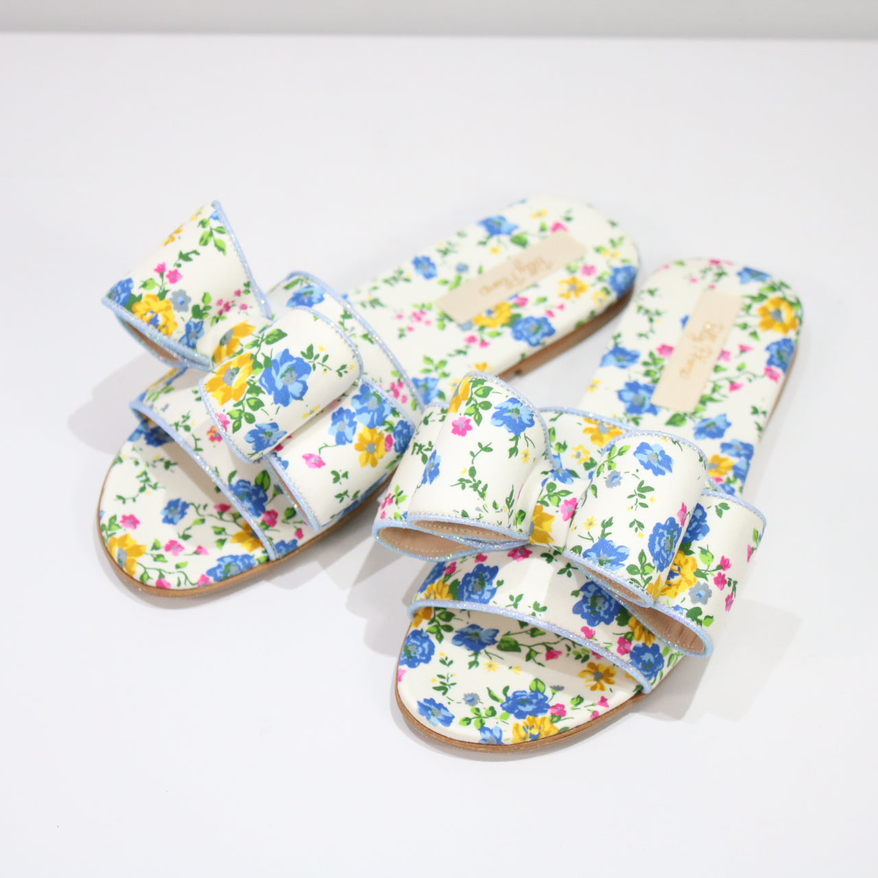 POLLY PLUME / ポリープリューム | LOLA BOW 花柄フラットサンダル white | 36 | レディース