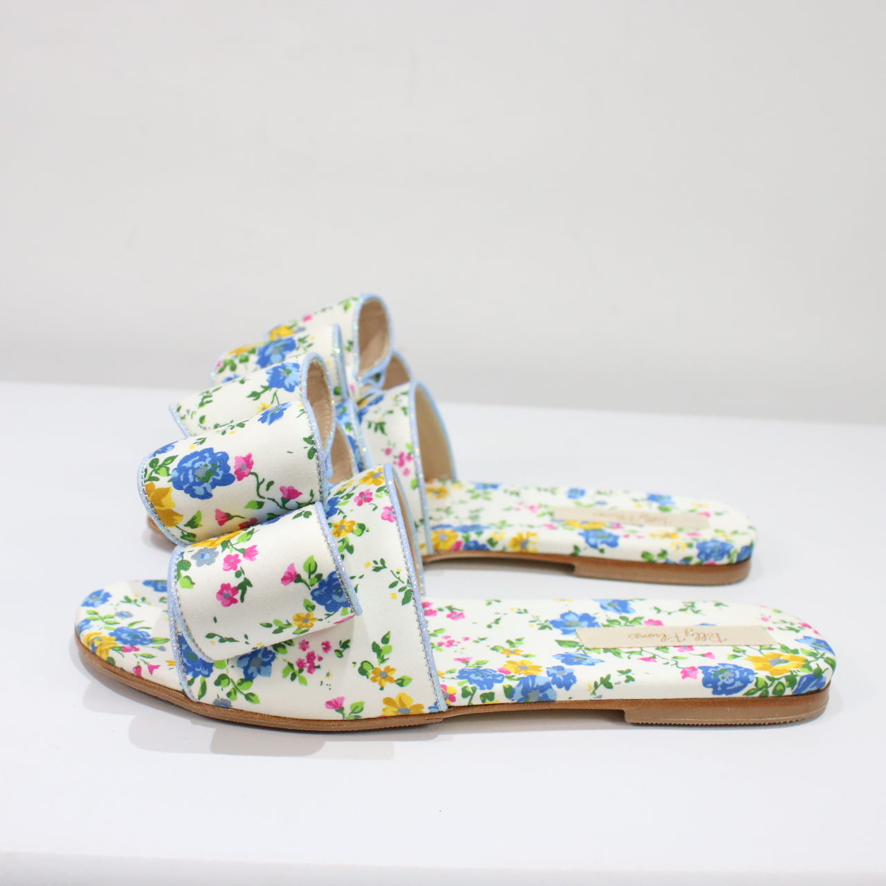 POLLY PLUME / ポリープリューム | LOLA BOW 花柄フラットサンダル white | 36 | レディース