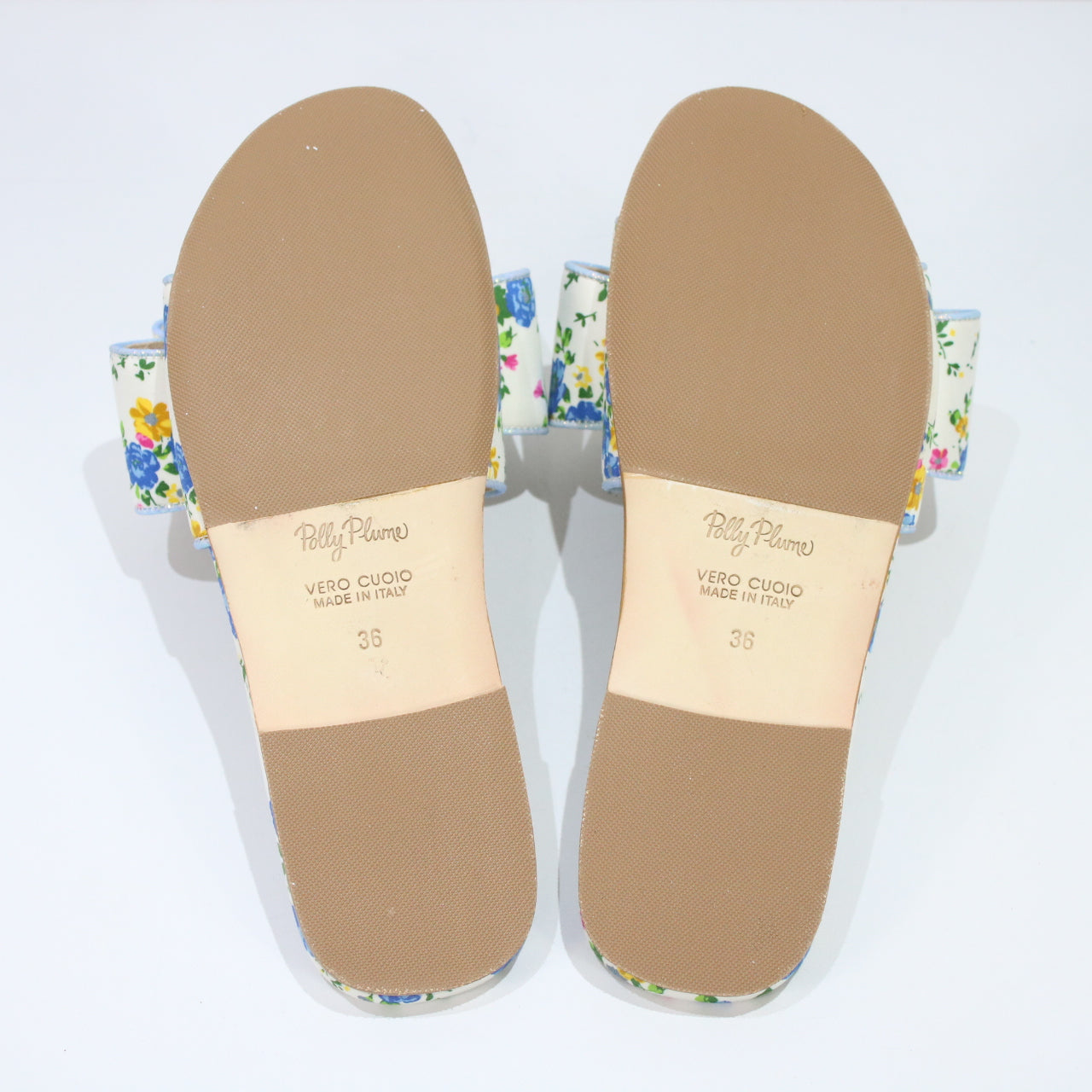 POLLY PLUME / ポリープリューム | LOLA BOW 花柄フラットサンダル white | 36 | レディース