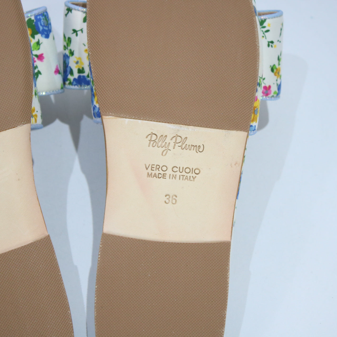 POLLY PLUME / ポリープリューム | LOLA BOW 花柄フラットサンダル white | 36 | レディース