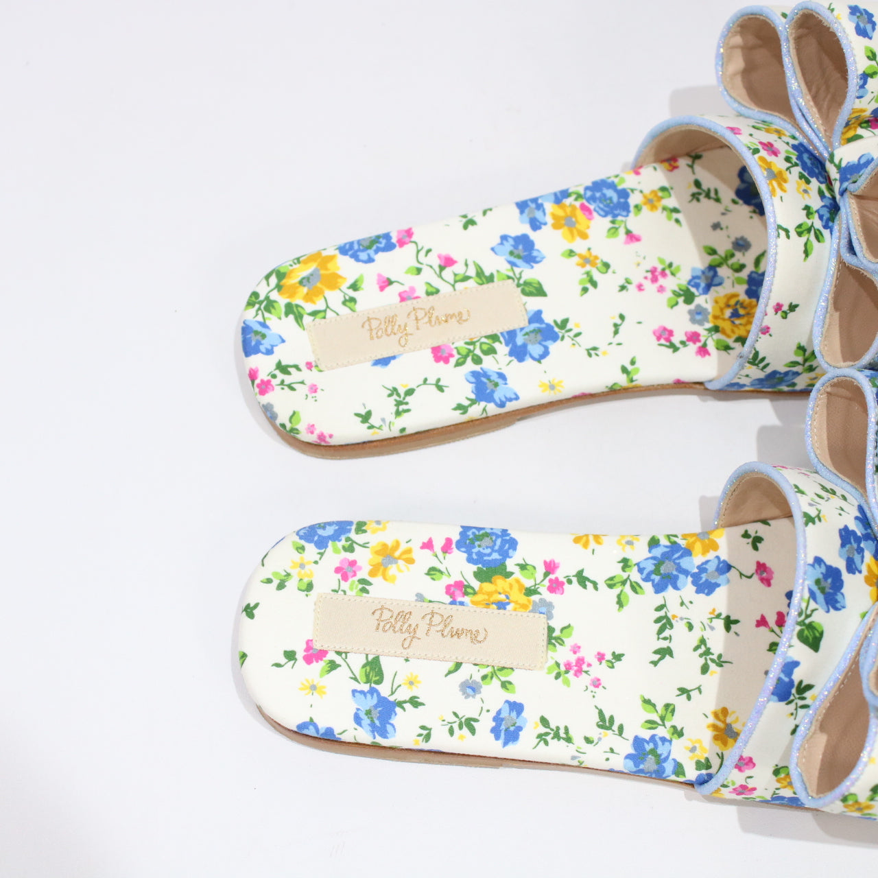 POLLY PLUME / ポリープリューム | LOLA BOW 花柄フラットサンダル white | 36 | レディース