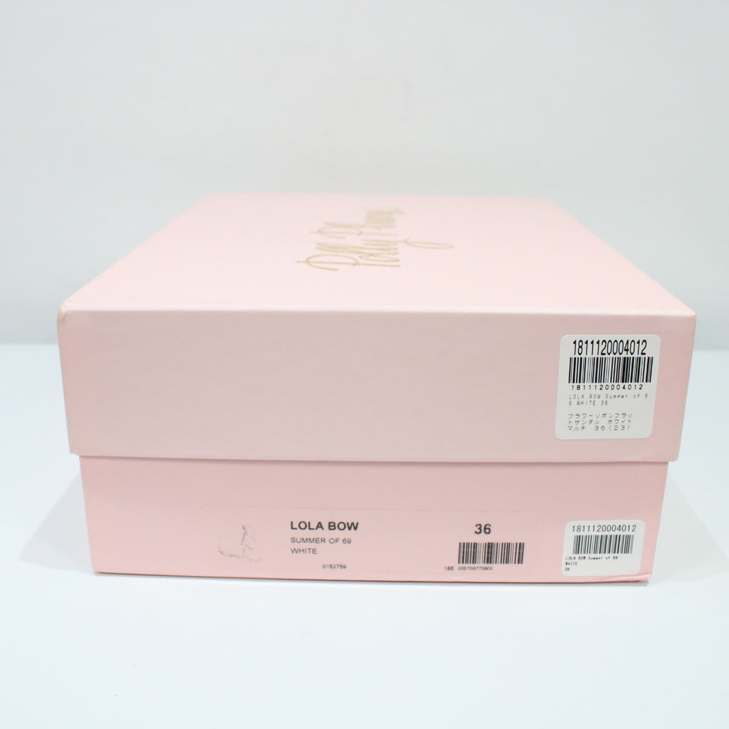 POLLY PLUME / ポリープリューム | LOLA BOW 花柄フラットサンダル white | 36 | レディース