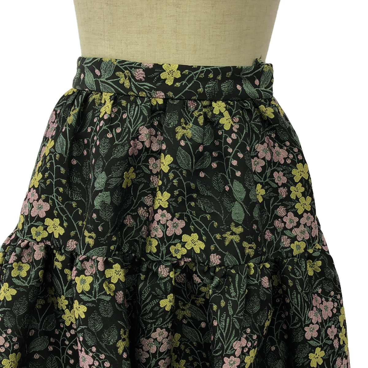 SEVEN TEN by MIHO KAWAHITO | Ruffled jacquard skirt | XS | Women's