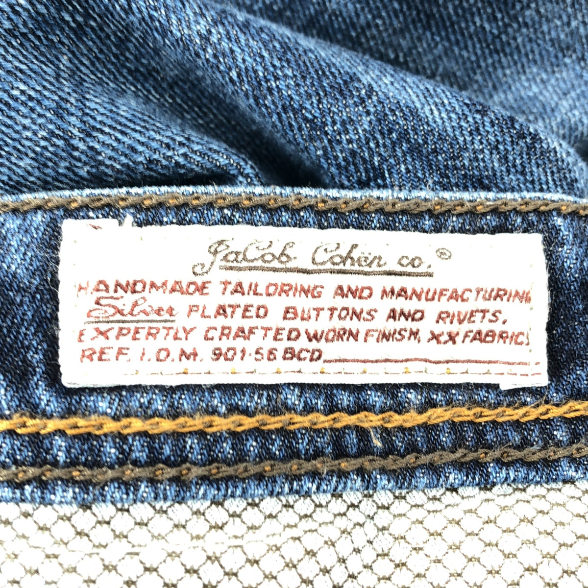 JACOB COHEN / ヤコブコーエン | ハラコパッチ ウォッシュド デニムパンツ | 31 | インディゴ | メンズ