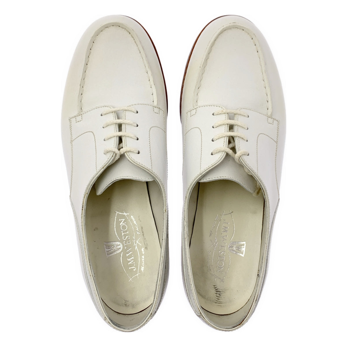 JM WESTON | 高爾夫 | 皮革繫帶鞋 | 4D | 白色 | 女款