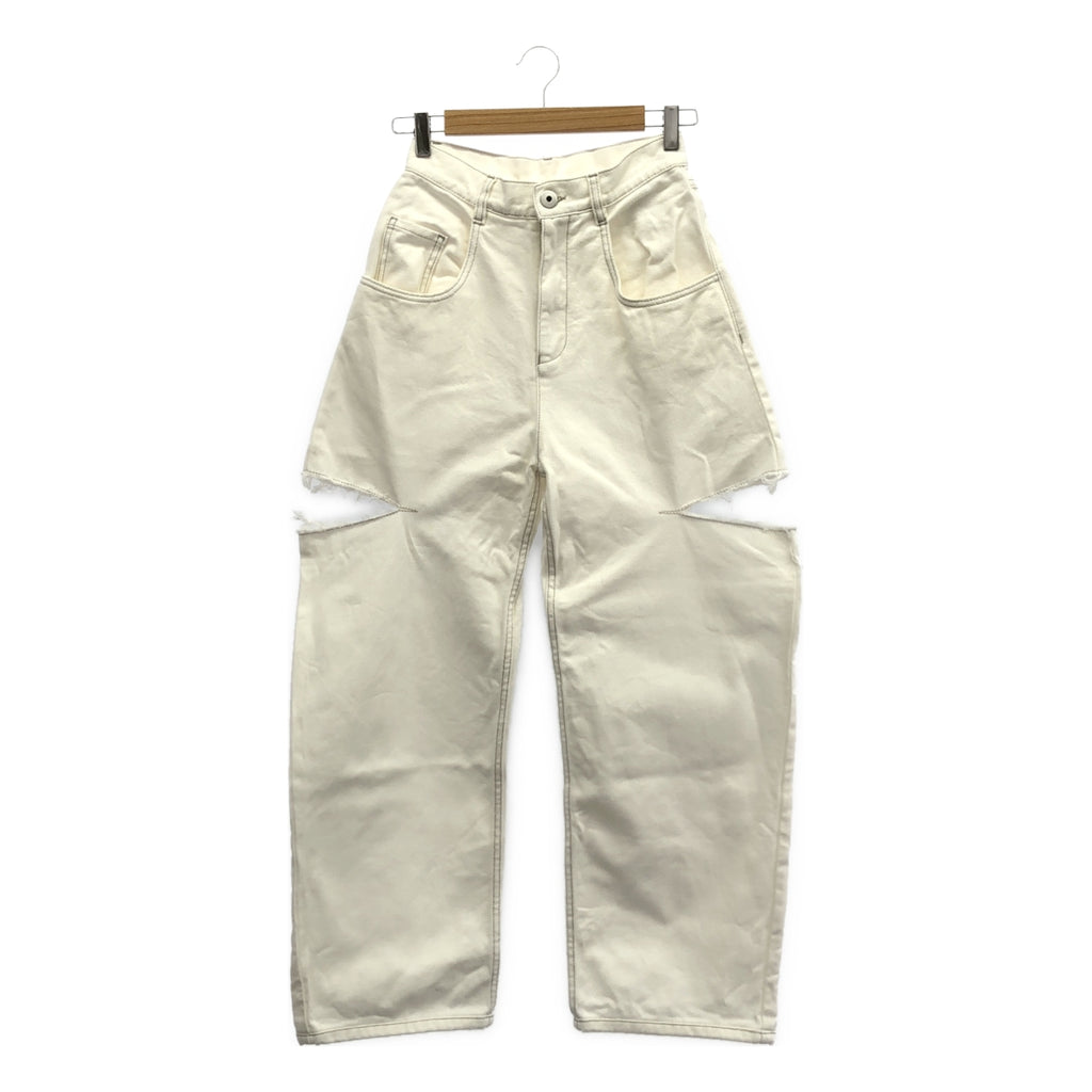 Maison Margiela / メゾンマルジェラ | 2021AW | スラッシュディテール カットオフ デニムパンツ | 38 |