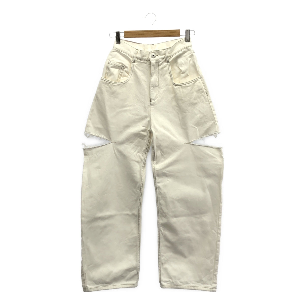 Maison Margiela / メゾンマルジェラ | 2021AW | スラッシュディテール カットオフ デニムパンツ | 38 |