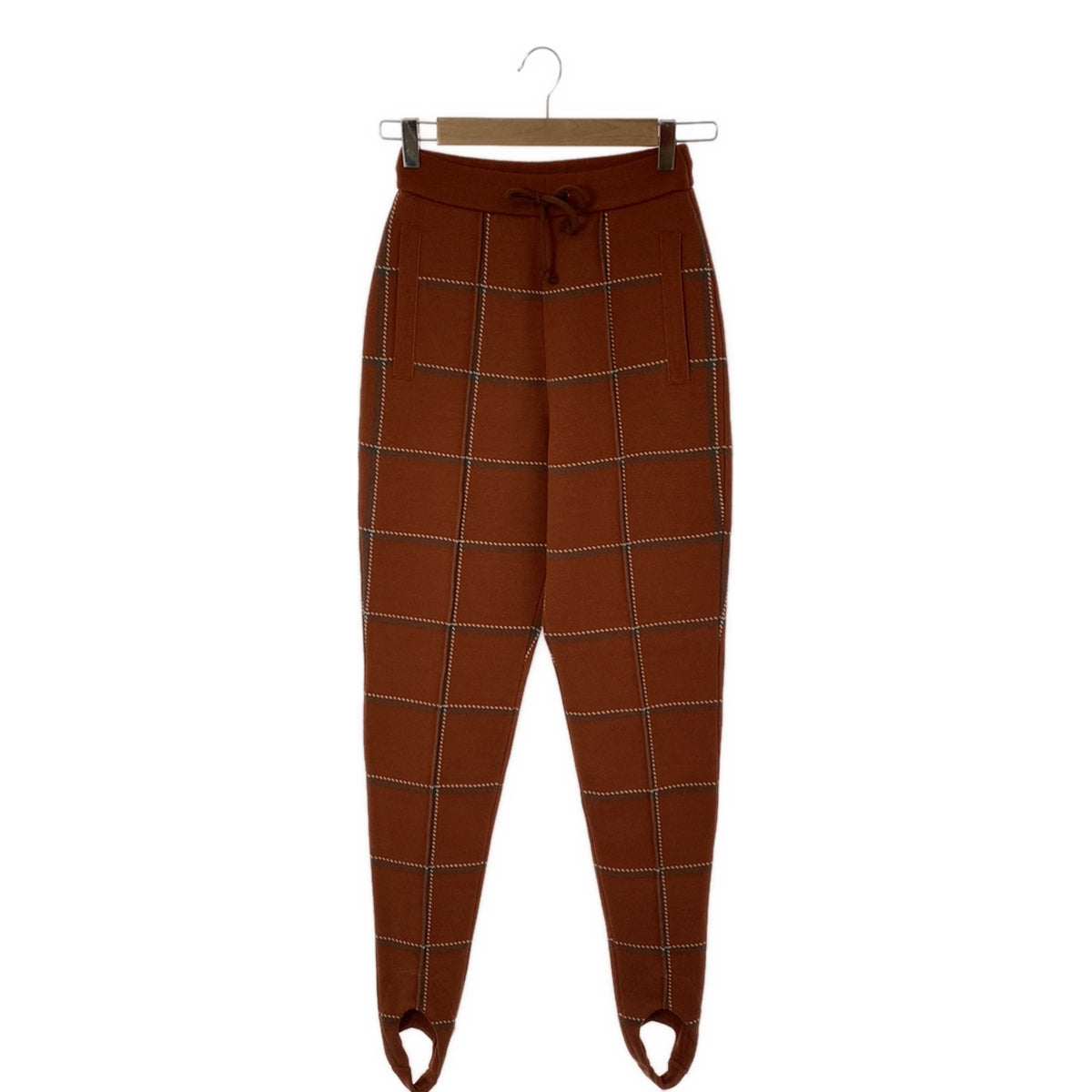 UNDER COVER / 언더커버 | 2020AW | 체크 니트 스키니 팬츠 | 1 | 오렌지 | 여성
