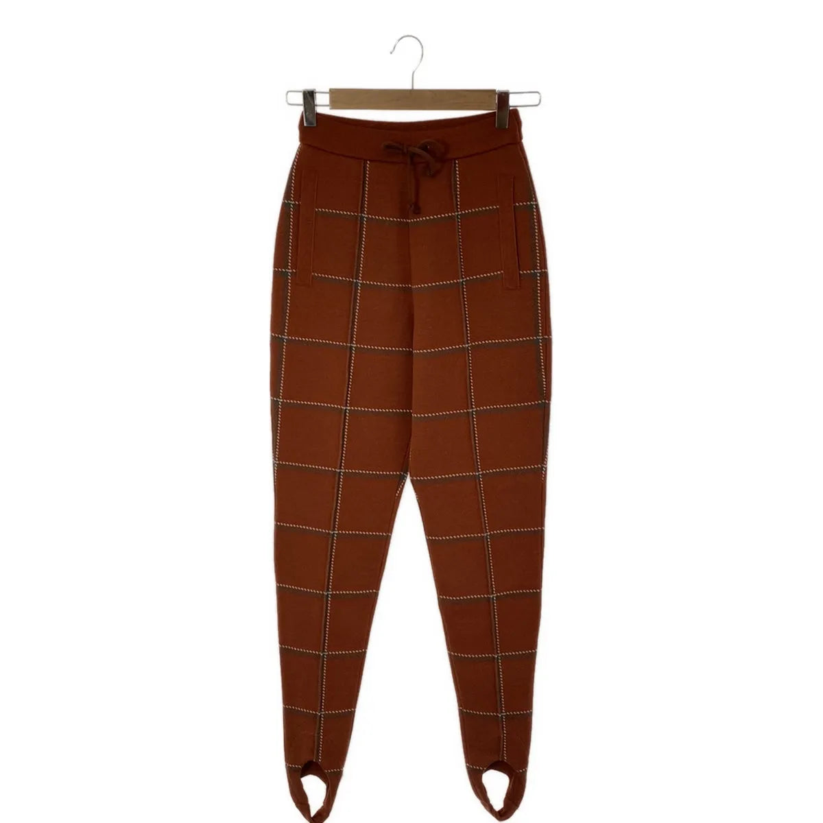 UNDER COVER  / アンダーカバー | 2020AW | チェックニットスキニーパンツ | 1 | オレンジ | レディース