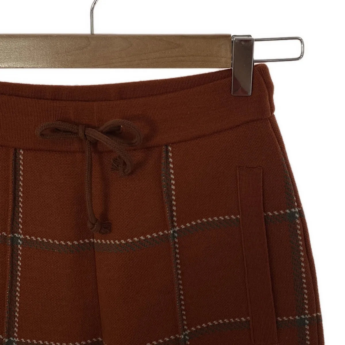 UNDER COVER  / アンダーカバー | 2020AW | チェックニットスキニーパンツ | 1 | オレンジ | レディース