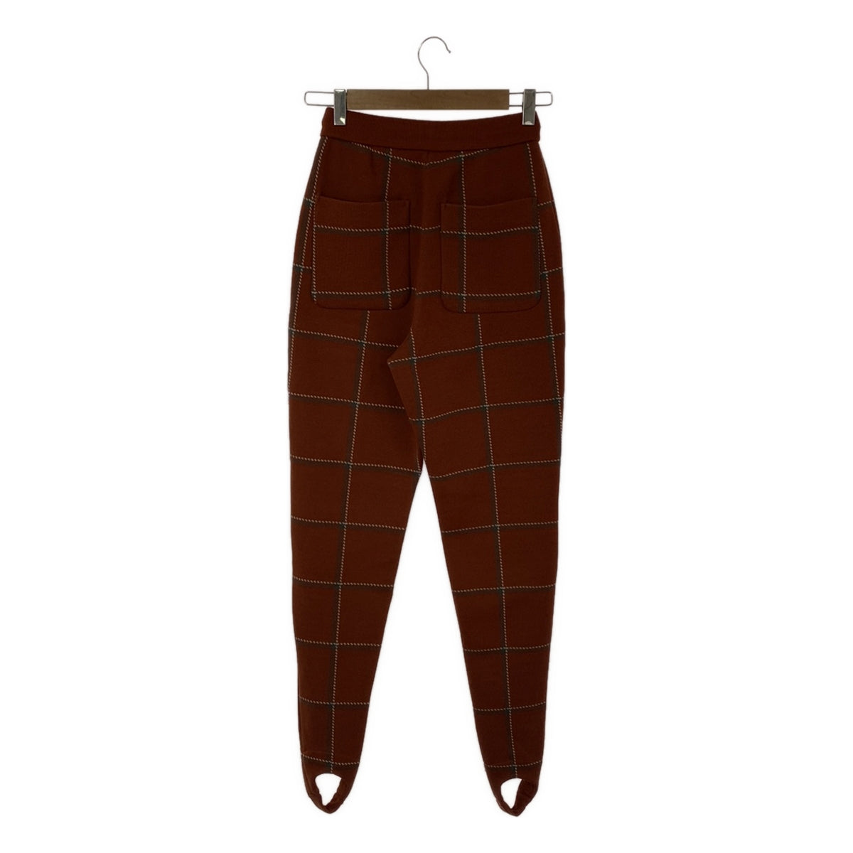 UNDER COVER / 언더커버 | 2020AW | 체크 니트 스키니 팬츠 | 1 | 오렌지 | 여성