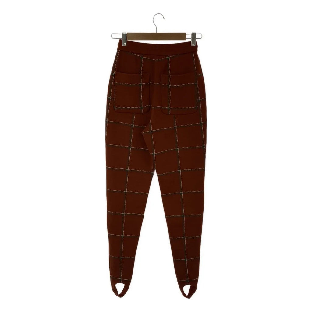 UNDER COVER  / アンダーカバー | 2020AW | チェックニットスキニーパンツ | 1 | オレンジ | レディース