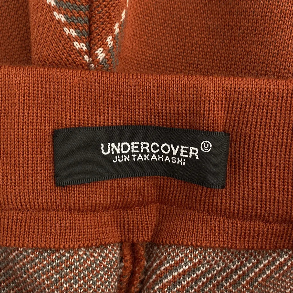 UNDER COVER  / アンダーカバー | 2020AW | チェックニットスキニーパンツ | 1 | オレンジ | レディース