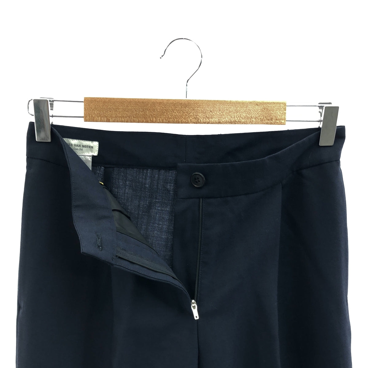 【신품】 DRIES VAN NOTEN / 드리스 반 노텐 | 울 슬랙스 팬츠 | 34 | 네이비 | 여성