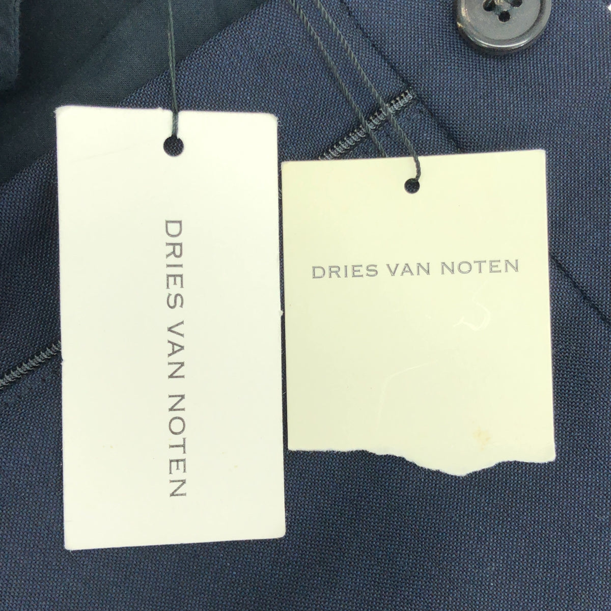 【新品】  DRIES VAN NOTEN / ドリスヴァンノッテン | ウール スラックスパンツ | 34 | ネイビー | レディース