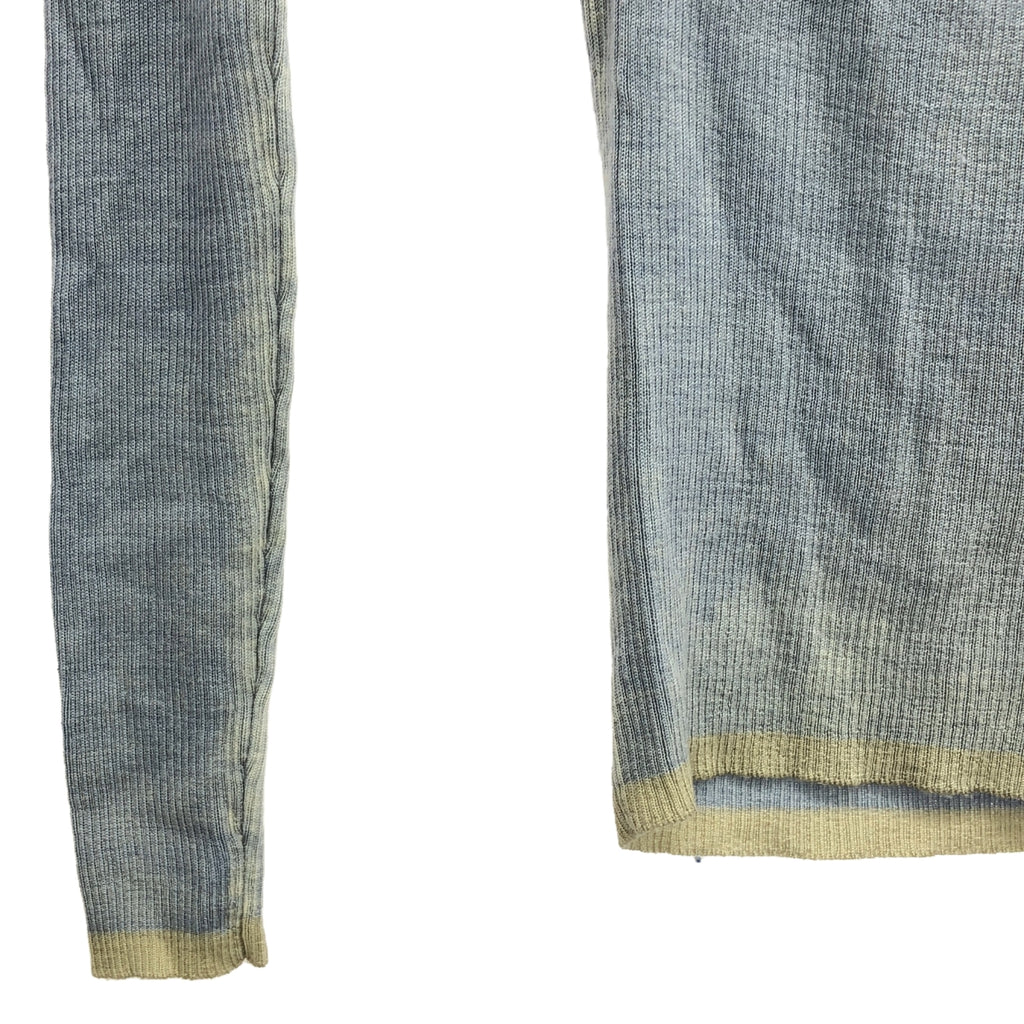 DIESEL / ディーゼル | ハイネック配色リブニット | XS | ブルー | レディース