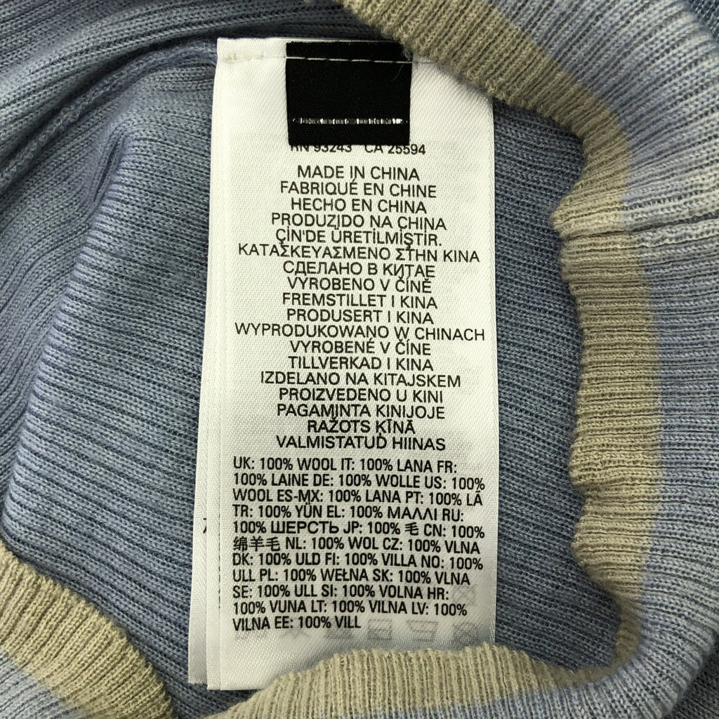 DIESEL / ディーゼル | ハイネック配色リブニット | XS | ブルー | レディース