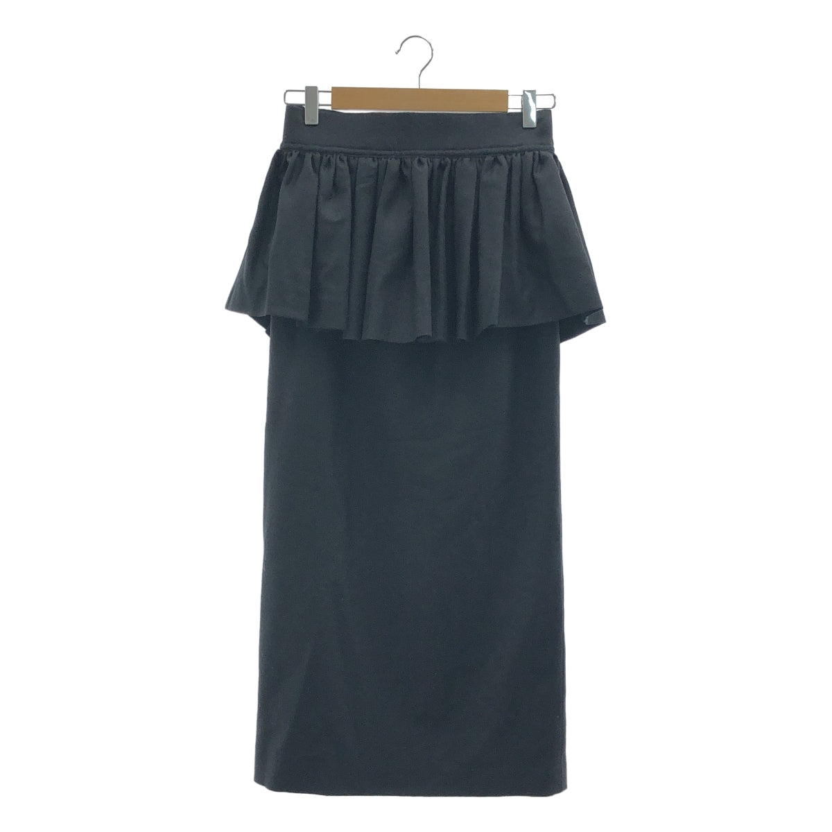 cygne / 시뉴 | 벨트 붙이 페플럼 스커트 | 1 | 블랙 | 여성