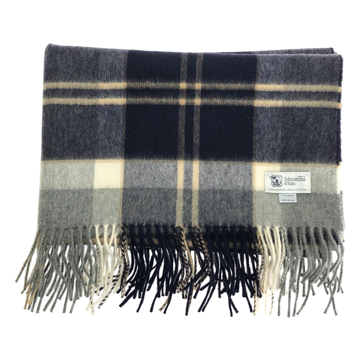 JOSHUA ELLIS / 約書亞·埃利斯 | 大號羊絨格紋圍巾 |