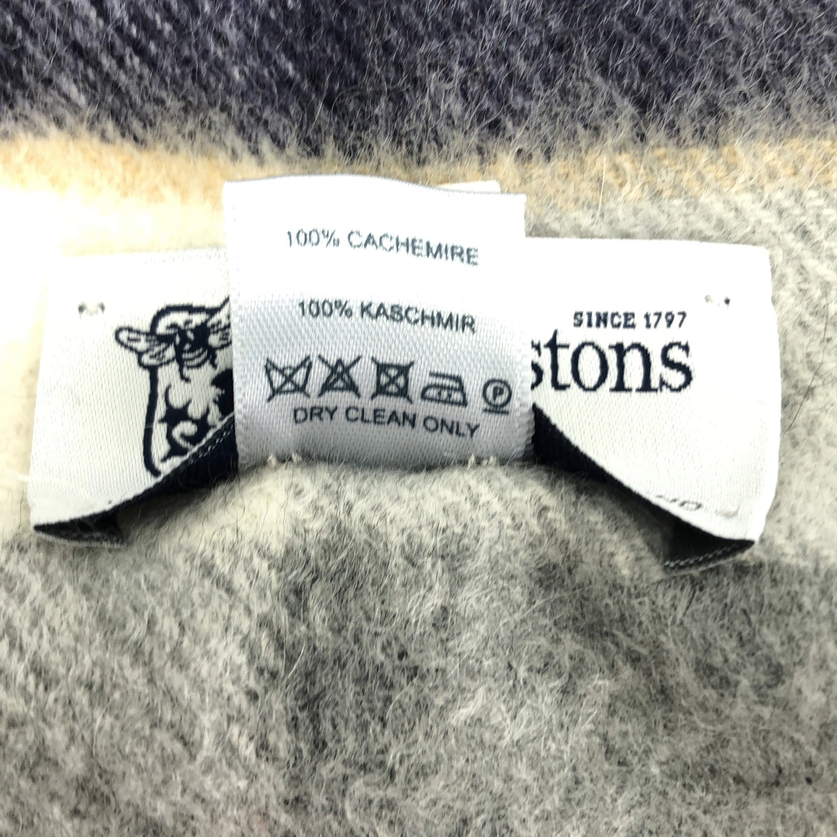 JOSHUA ELLIS / 約書亞·埃利斯 | 大號羊絨格紋圍巾 |