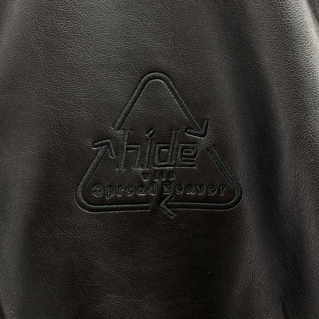 glamb / 그램 | × hide Lamb Leather Line Parka / 로고 사이드 라인 지퍼 오버 재킷 후디 | L | 남성