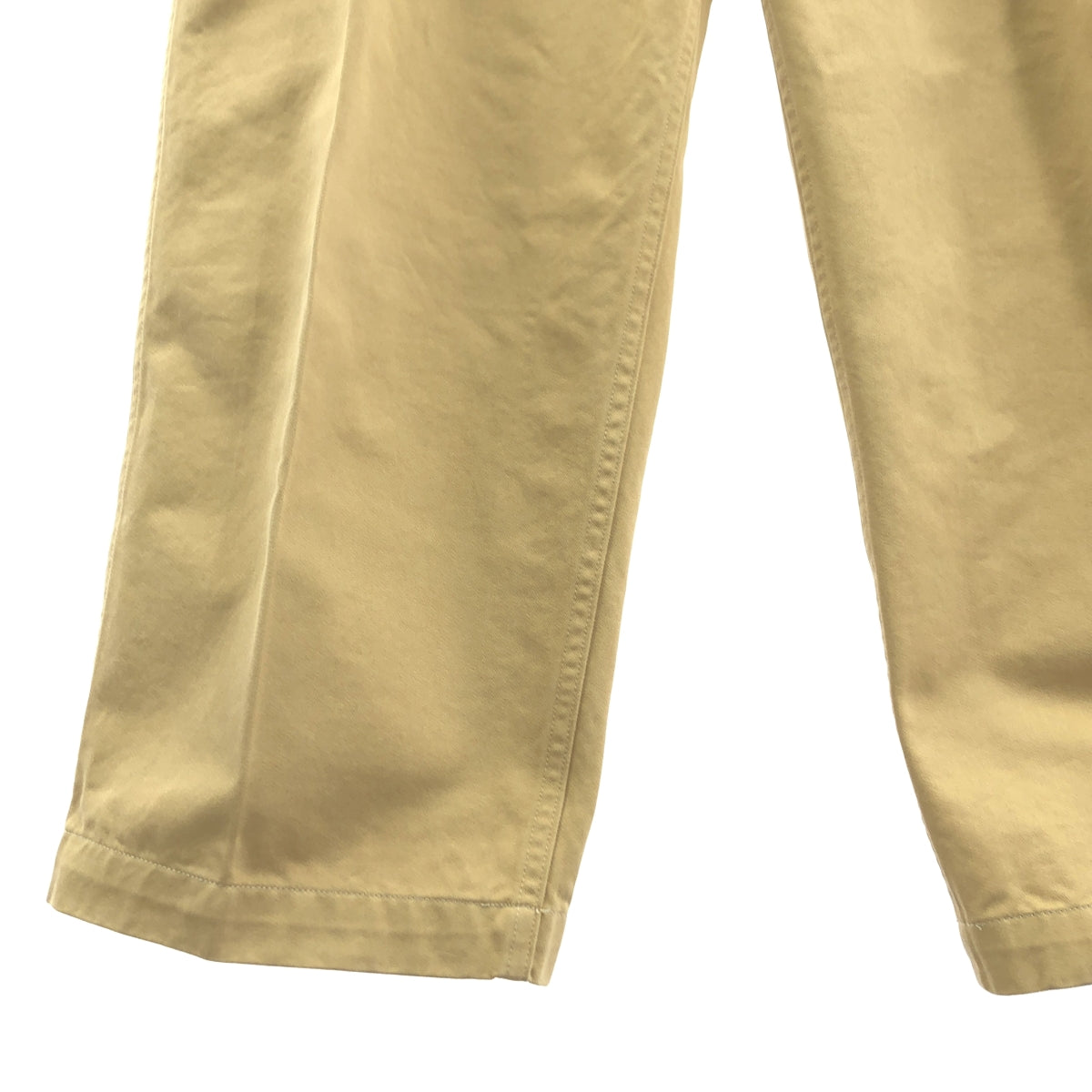 YLEVE / 일레브 | FINX COTTON CHINO 2TUCK CREASET 핑크스 코튼 치노 2 택 바지 | 3 | 베이지 | 남성