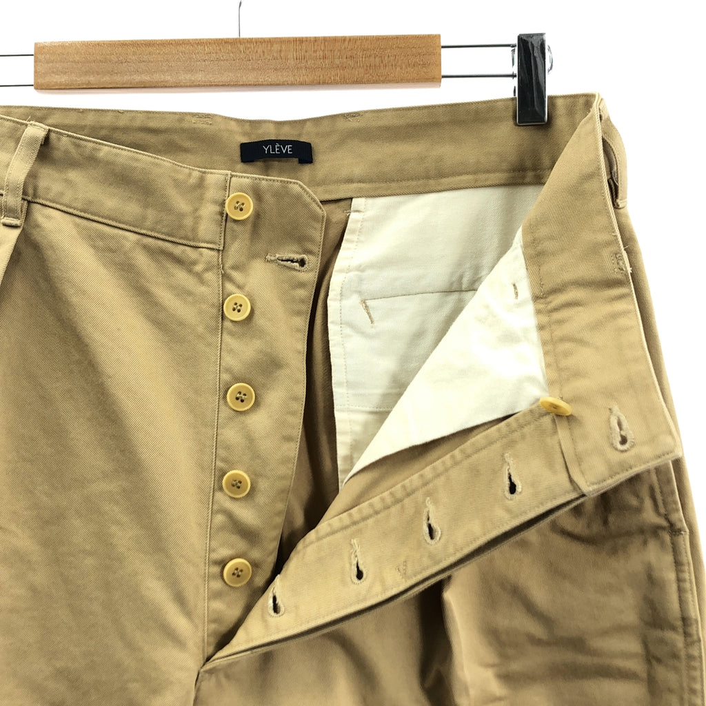 YLEVE / イレーヴ | FINX COTTON CHINO 2TUCK CREASET フィンクスコットン チノ 2タック パンツ | 3 | ベージュ | メンズ