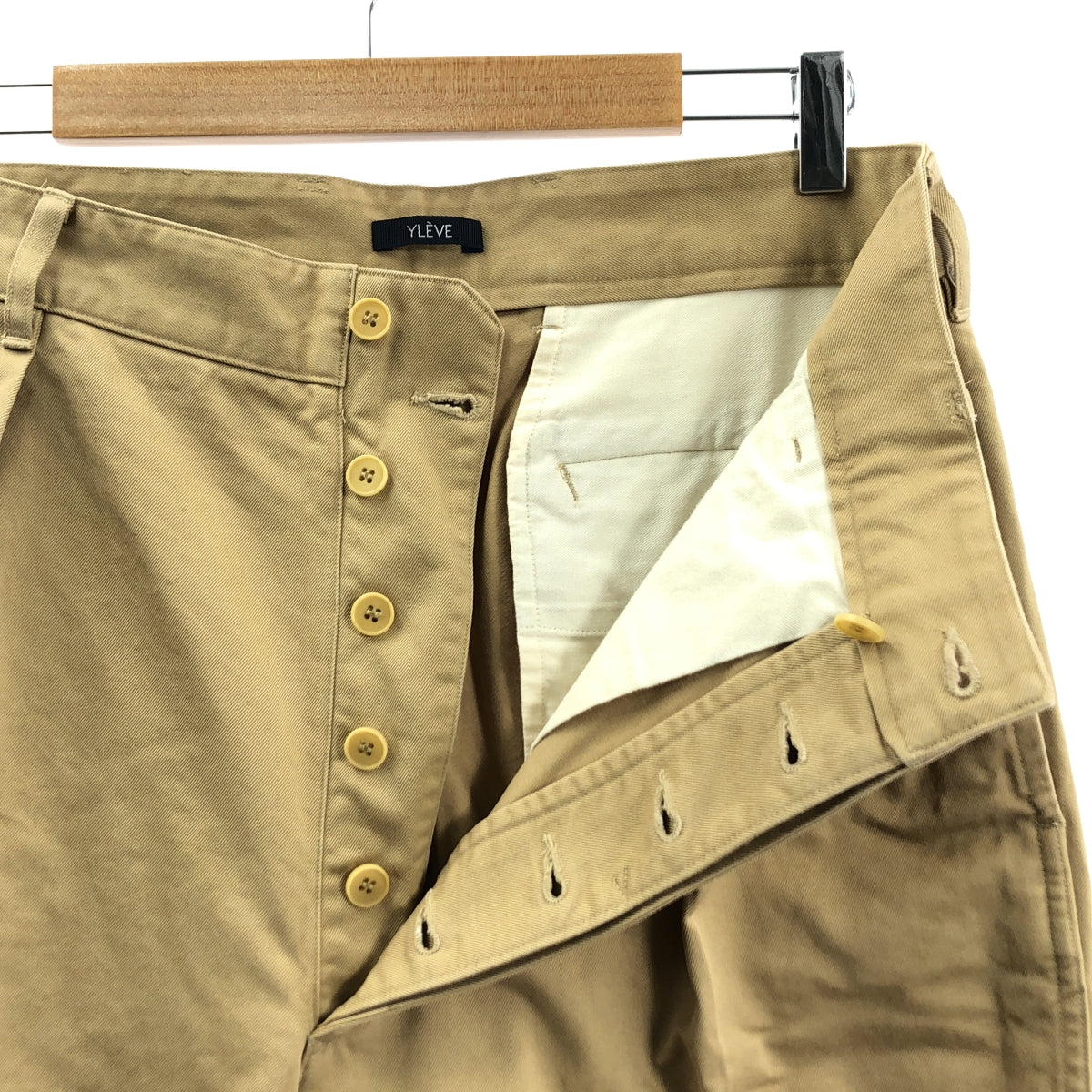YLEVE / イレーヴ | FINX COTTON CHINO 2TUCK CREASET フィンクスコットン チノ 2タック パンツ | 3 | ベージュ | メンズ