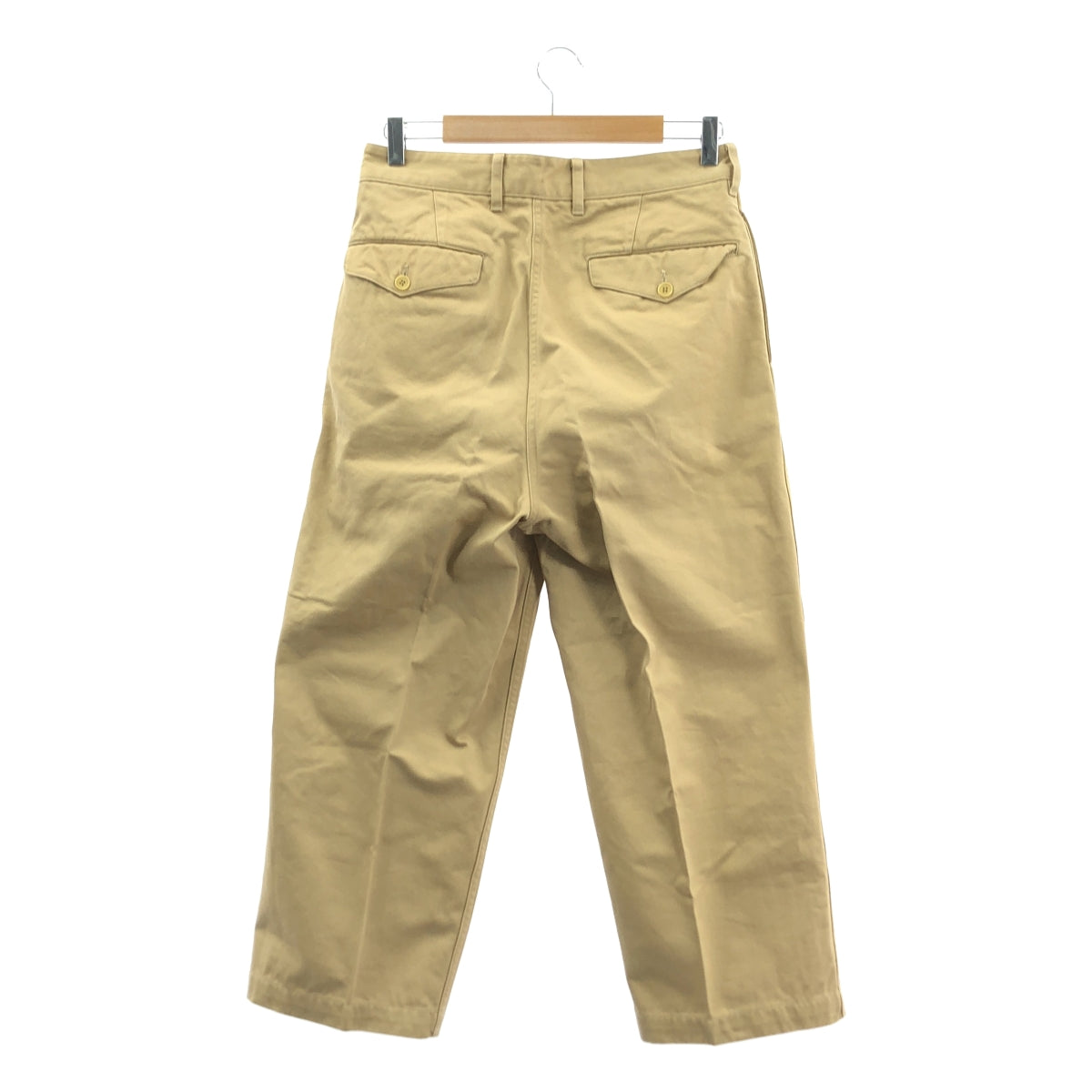 YLEVE / 일레브 | FINX COTTON CHINO 2TUCK CREASET 핑크스 코튼 치노 2 택 바지 | 3 | 베이지 | 남성