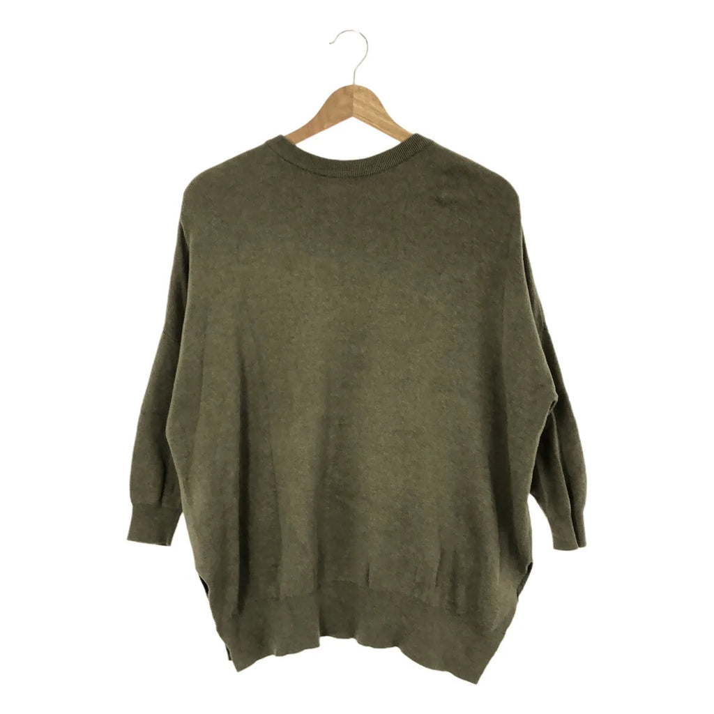 羅恩赫爾曼 |棉質圓領開衩針織衫 | XS |綠色 |女性的