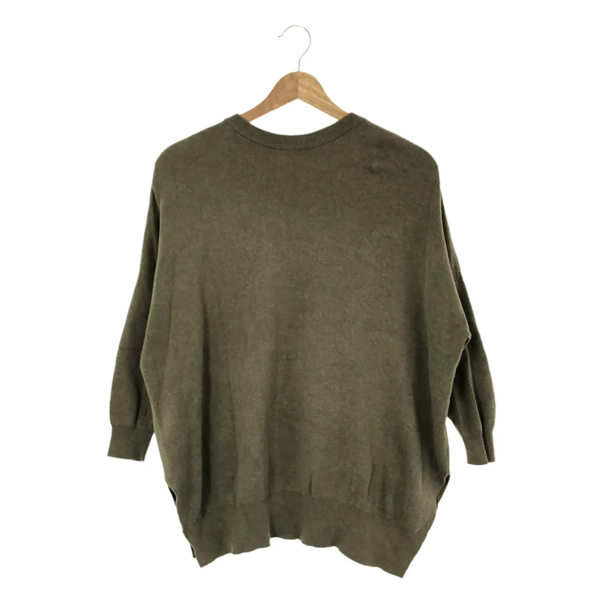 羅恩赫爾曼 |棉質圓領開衩針織衫 | XS |綠色 |女性的